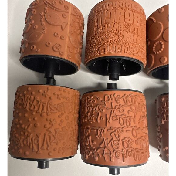 Stampin' Up Lot 6 Jumbo Wheel Beach/Snowflakes/Circles/FaLaLaLa/Reindeer, Fish - Picture 6 of 6